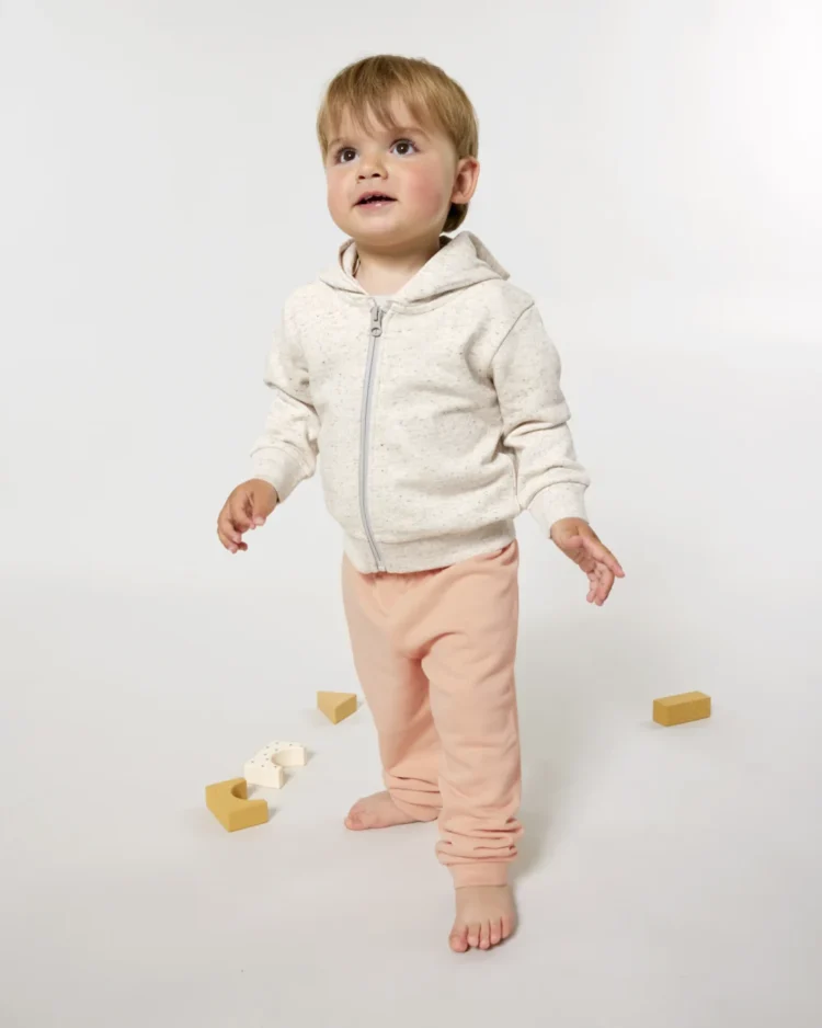 Sweat à capuche zippé pour bébé - coton bio